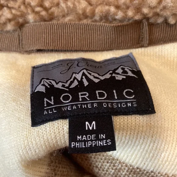 J Crew Nordic Sherpa Fleece Fair Isle Jacket - Picture 3 of 4